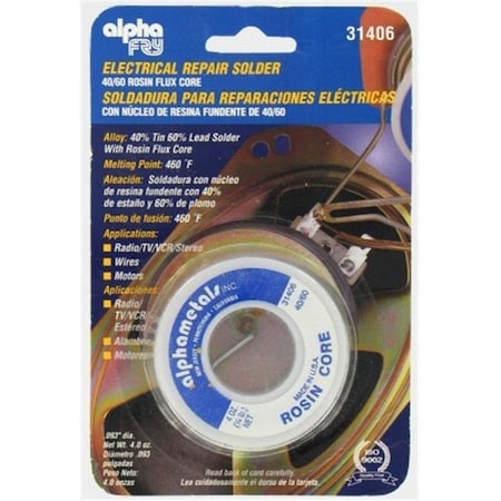 Fry Technologies Cookson Elect Fry Technologies Cookson Elect 40-60 Electrical Rosin Core Solder  AM31406 AM31406